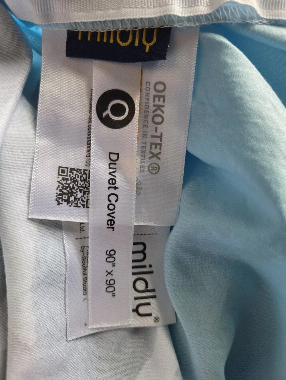 Mildly 100% Egyptian Cotton Duvet And Sham Set Nero